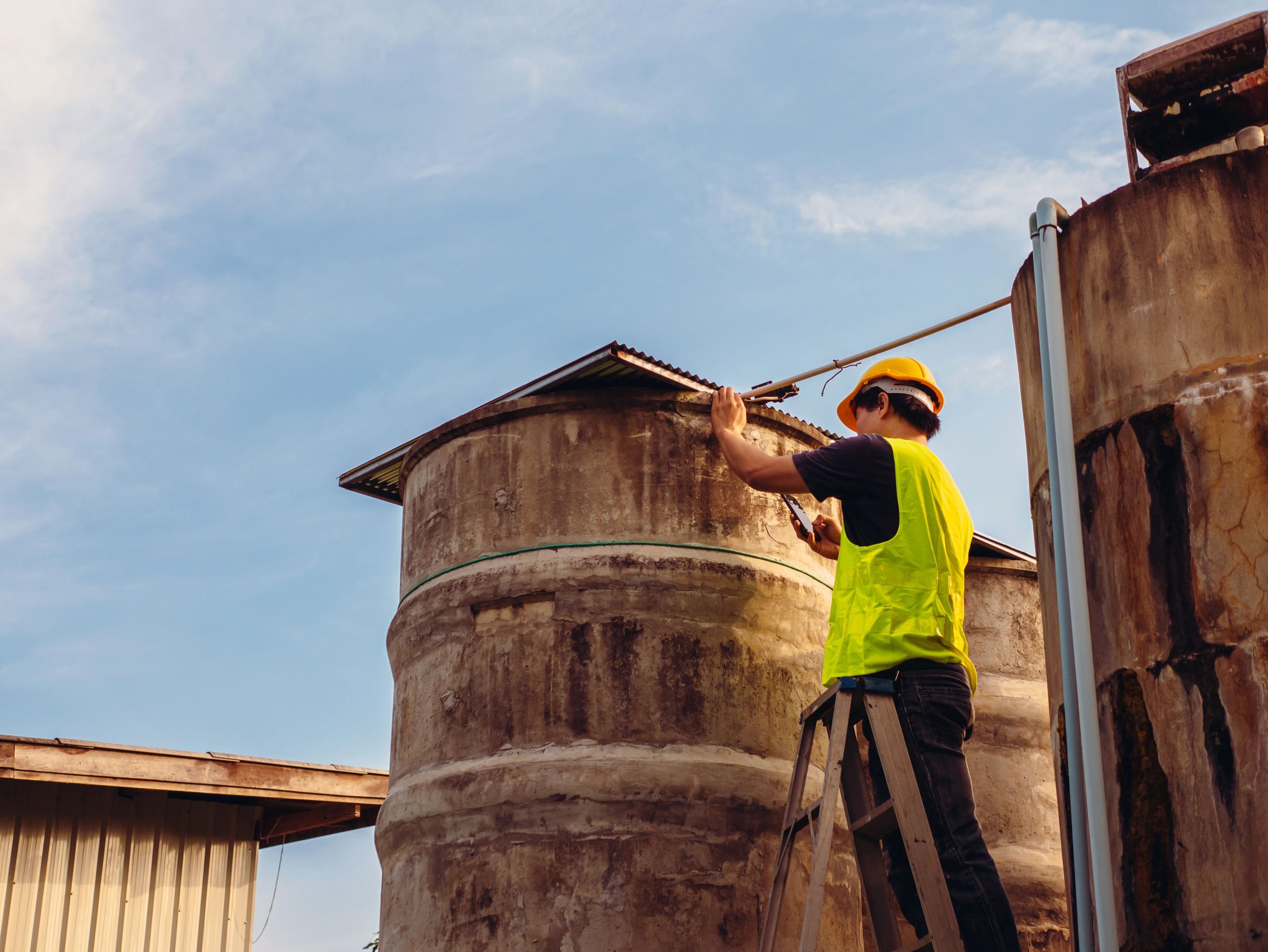 industrial water tank platform